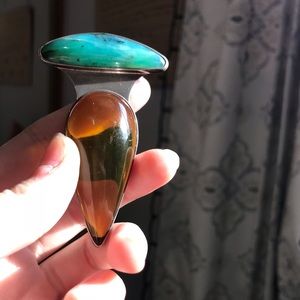 👑 Amber and Ammonite Pendant 👑